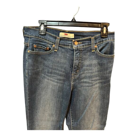 Levi's 512 Women’s Perfectly SLIMMING Bootcut 12M Dark Blue Stretch LEVG685 - Picture 3 of 10